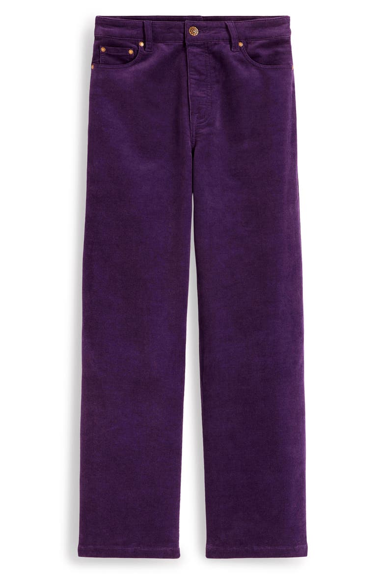 High Waist Straight Leg Corduroy Jeans, Alternate, color, DEEP GRAPE