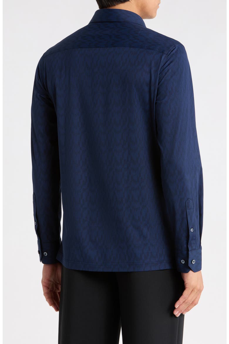OoohCotton Tech Long Sleeve Polo, Alternate, color, NIGHT BLUE