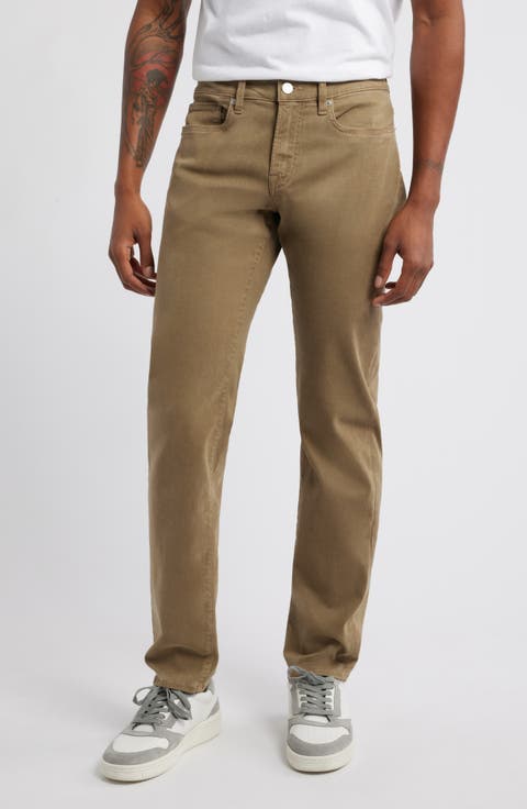 L'Homme Slim Fit Five-Pocket Twill Pants