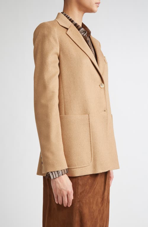 Max Mara Belluno Camel Hair Blazer In Brown
