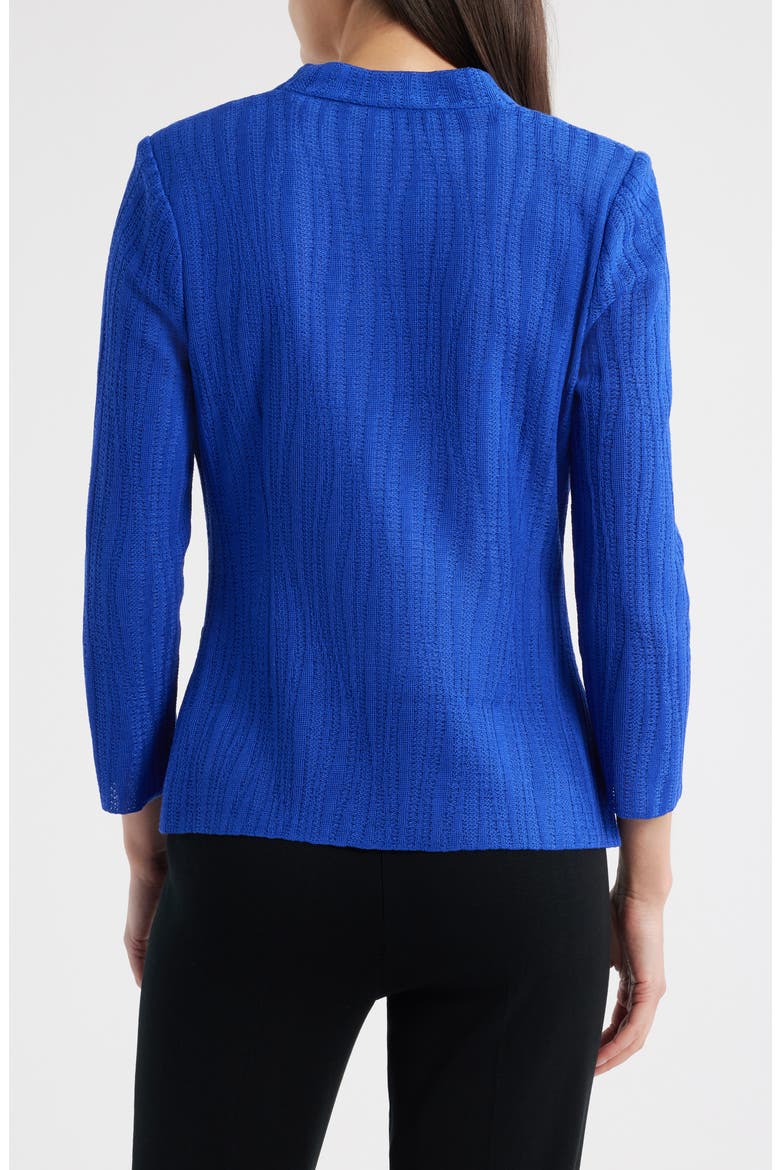 Tailored Fit Textured Wave Knit Jacket, Alternate, color, SAPPHIRE SEA