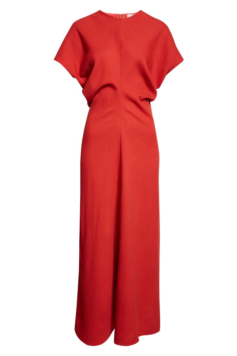 Slouch Waist Wool Dress, Alternate, color, POPPY
