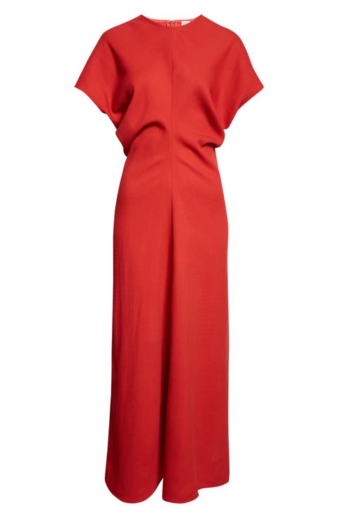 Slouch Waist Wool Dress