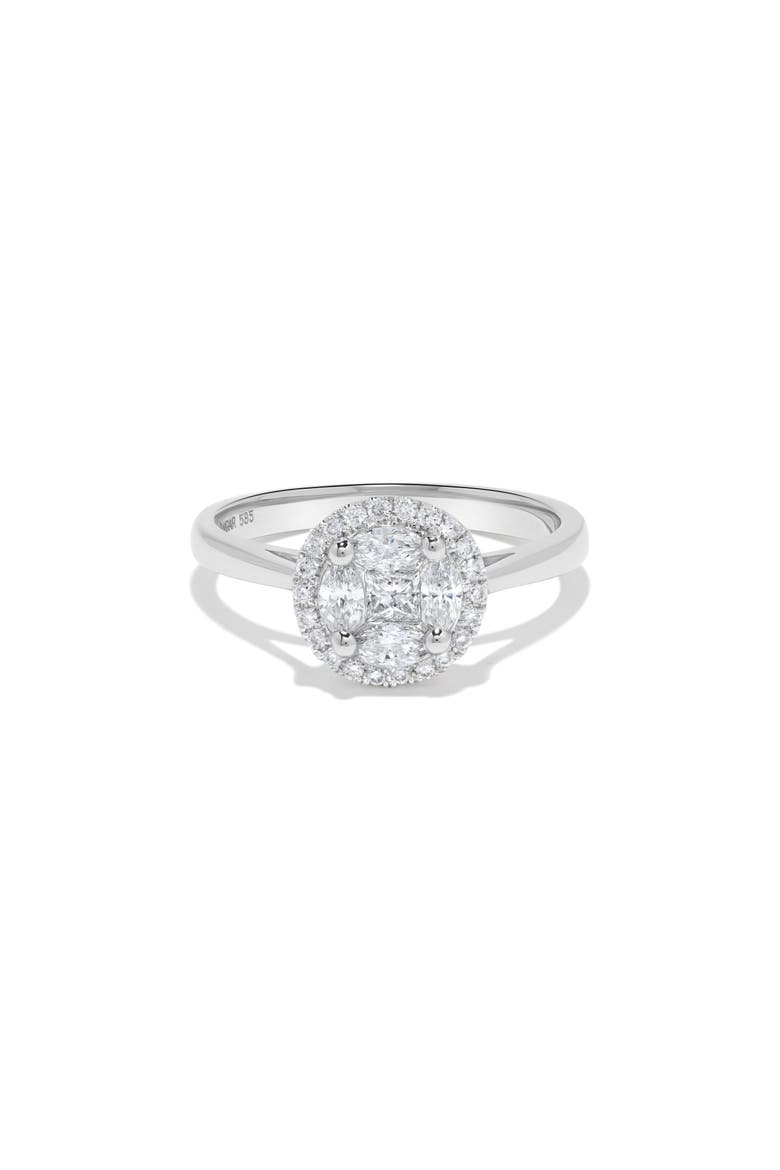 Marquise & Princess Diamond Cluster Ring in 14K White Gold, Alternate, color, 14K White Gold