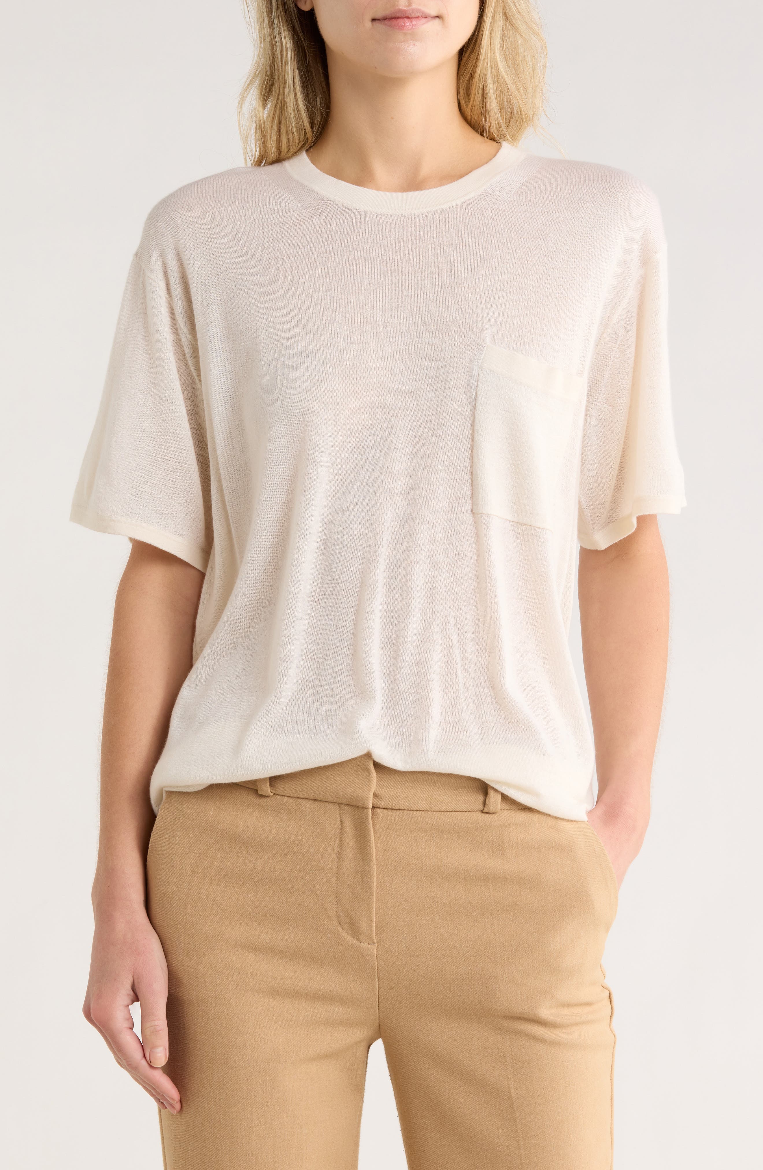 TWP Cashmere Knit Pocket T-Shirt