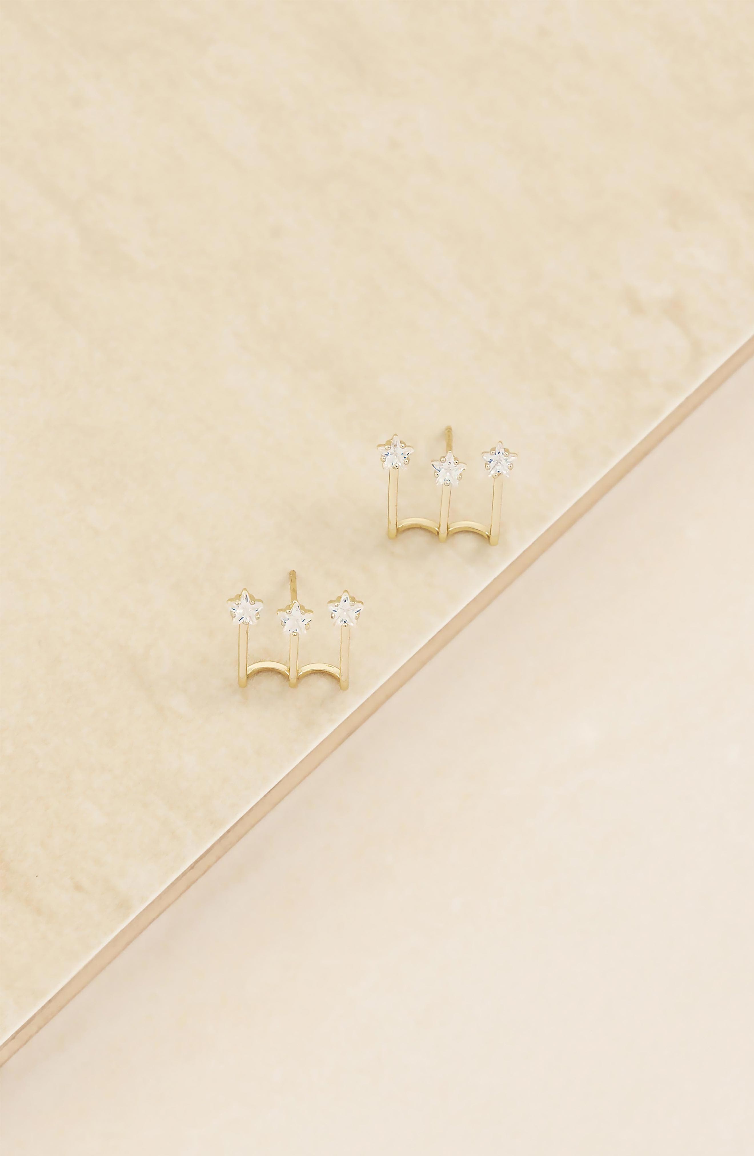 Ettika Crystal Ear Crawler Stud Earrings (Women) | Nordstromrack