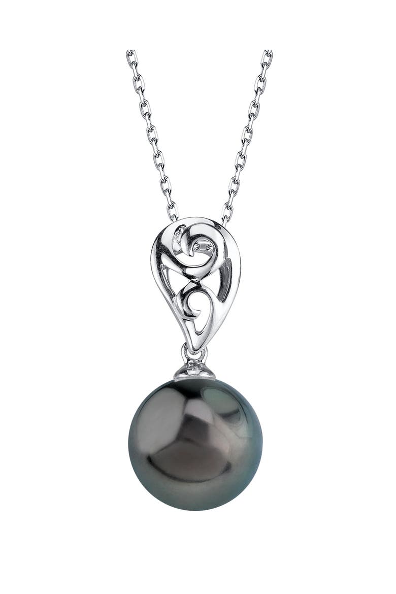 Tahitian South Sea Pearl Andrea Pendant, Main, color, White Gold