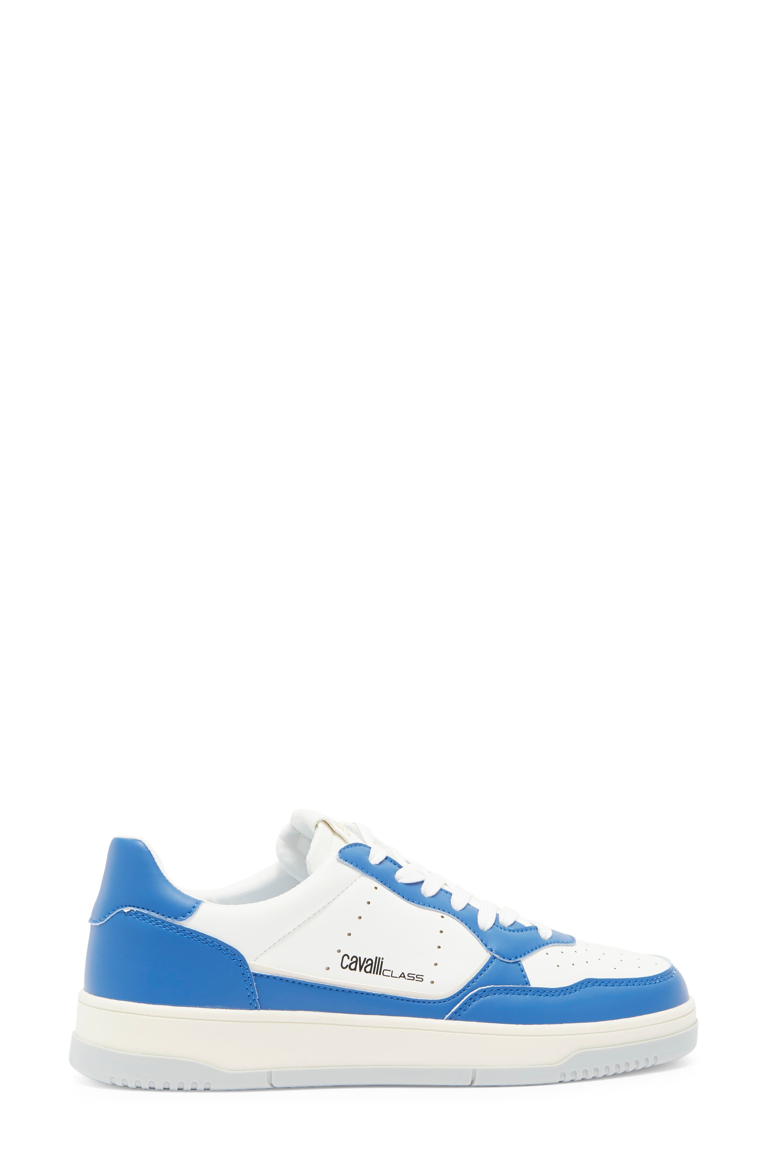 Roberto Cavalli Cavalli Class Two-Tone Perforated Low Top Sneaker, Alternate, color, 