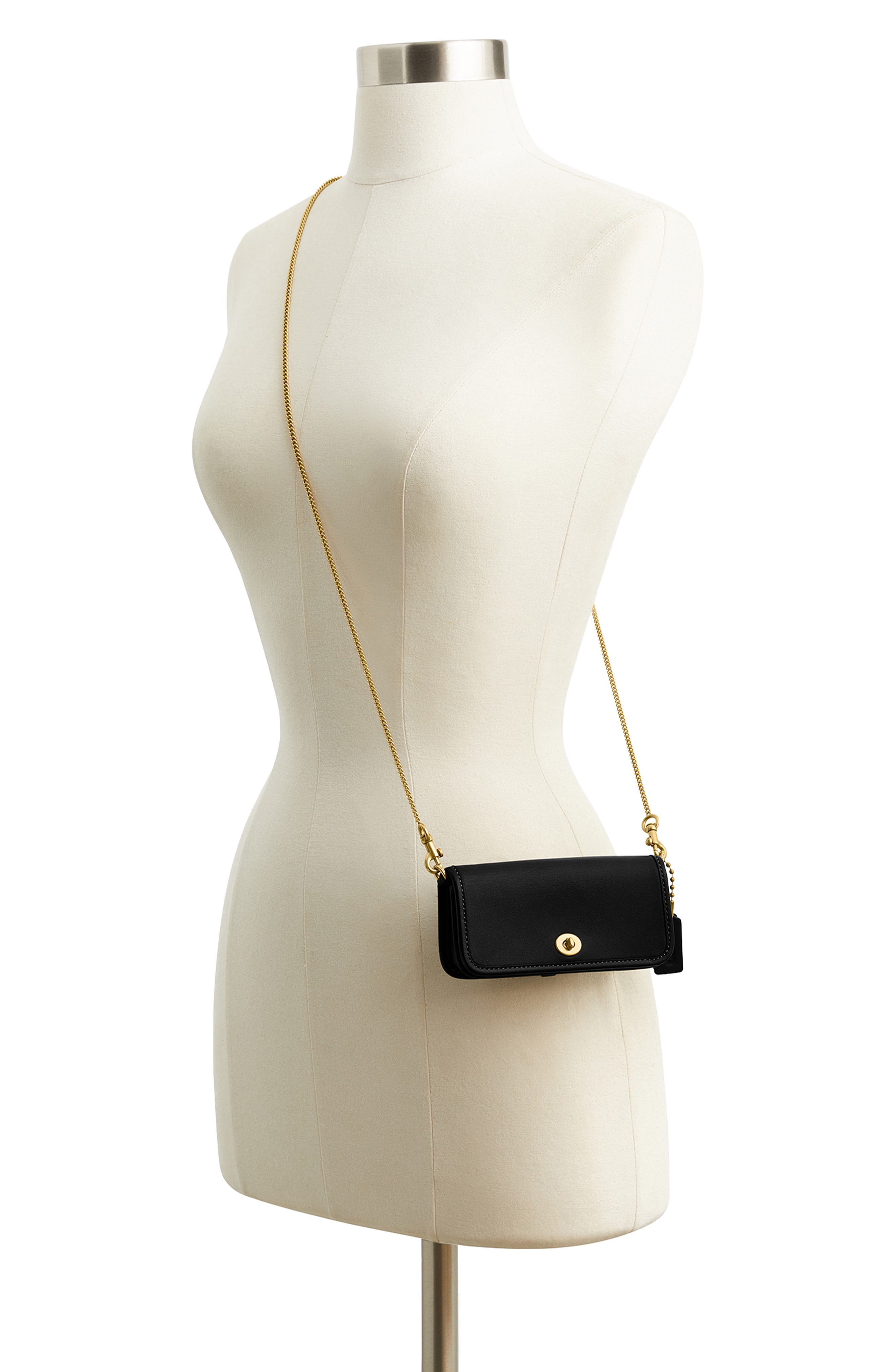 COACH Dinky 14 Leather Crossbody Bag, Alternate, color, 