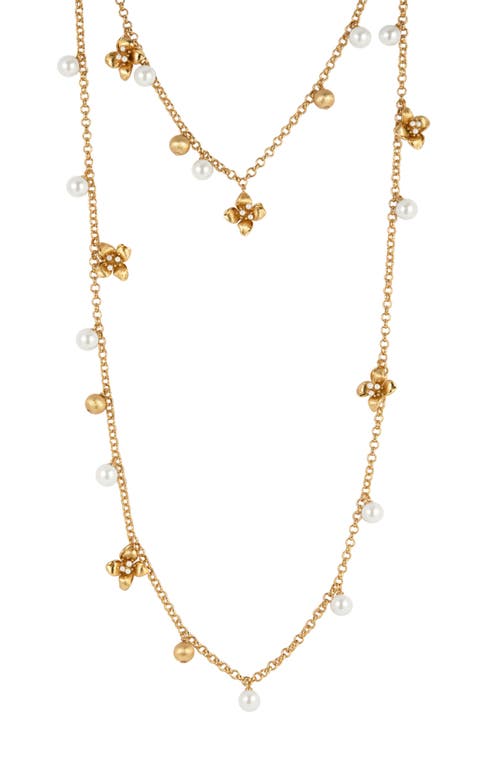 Retro Chic Iris Blossom Necklace In Multi