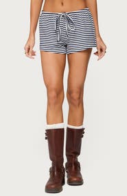 EDIKTED Jainee Stripe Drawstring Shorts