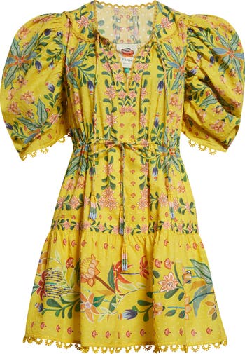 FARM Rio Delicate Flowers Cotton Minidress | Nordstrom