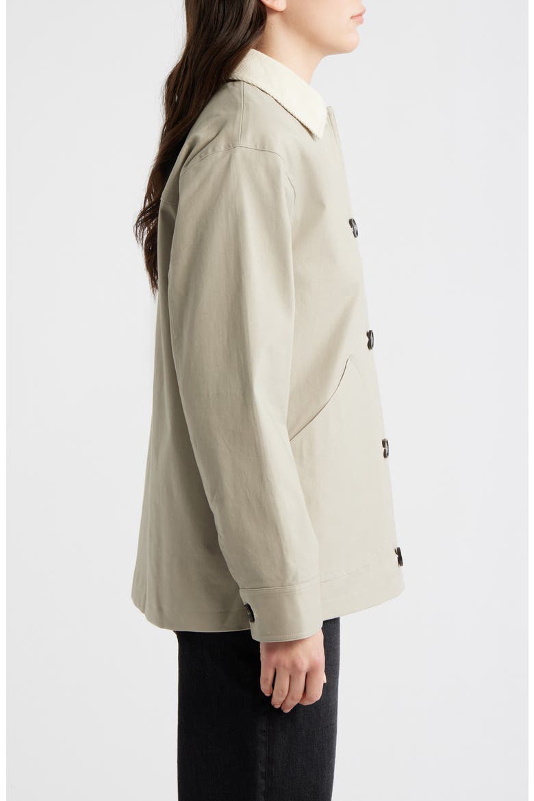 Cotton Stretch Twill Jacket, Alternate, color, LIGHT GREY W/ CREAM CORDUROY