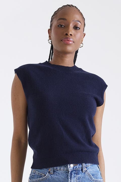 Zarah Crew Neck 100% Cashmere Vest