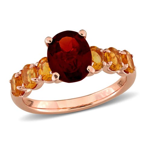 Gemstone Oval Ring Sterling Silver