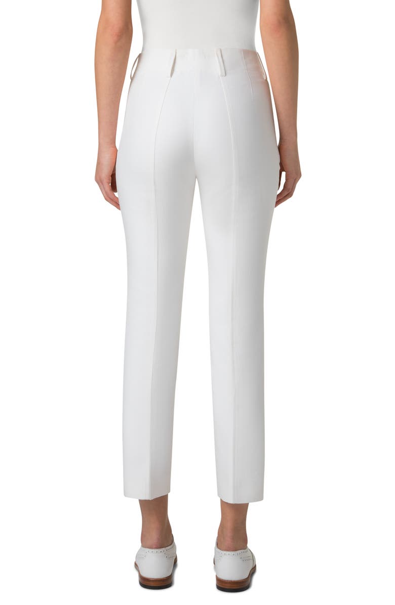Akris Connor Cotton & Silk Blend Ankle Pants, Alternate, color, Ecru