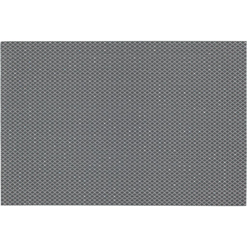 Dainty Home Set Of 6 Vinyl Placemats In Embedded Sparkles Silver