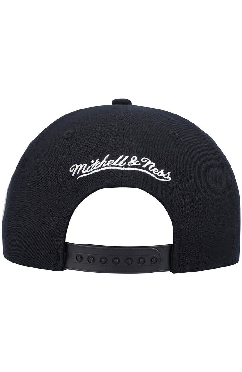 Mitchell & Ness Men's Mitchell & Ness Black Indiana Pacers Hardwood Classics Script 2.0 Snapback Hat, Alternate, color,
