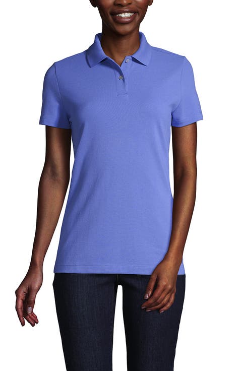 Short Sleeve Basic Mesh Polo Shirt
