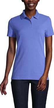 Lands' End Short Sleeve Basic Mesh Polo Shirt