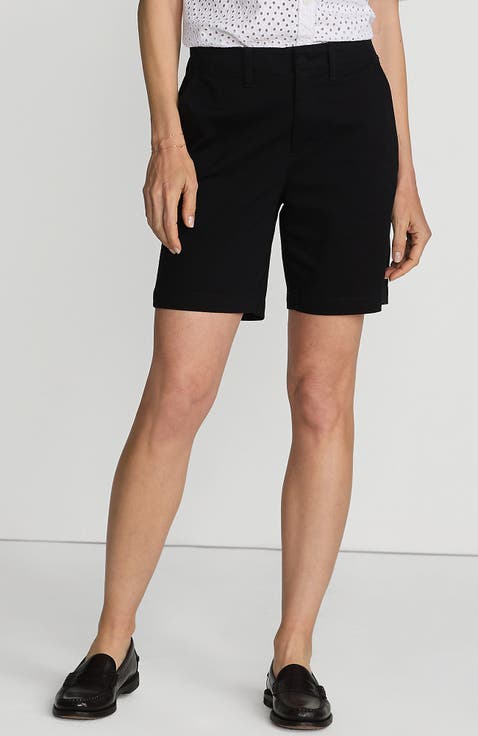 Plus Size Elastic Back Classic 7" Chino Shorts