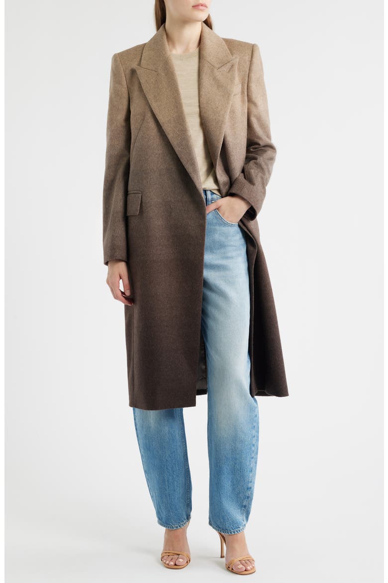 Callafis Wool Blend Car Coat, Alternate, color, BASALT OMBRE