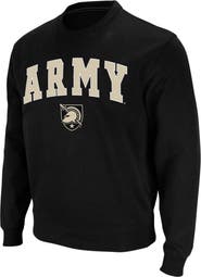 COLOSSEUM Men's Colosseum Black Army Black Knights Arch & Logo Crew Neck Sweatshirt