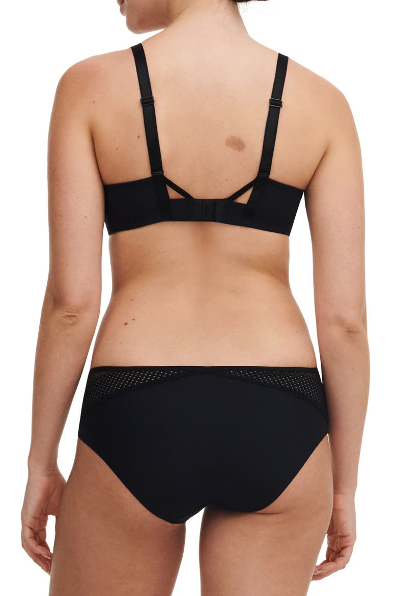 Lace Trim Hipster Briefs, Alternate, color, BLACK