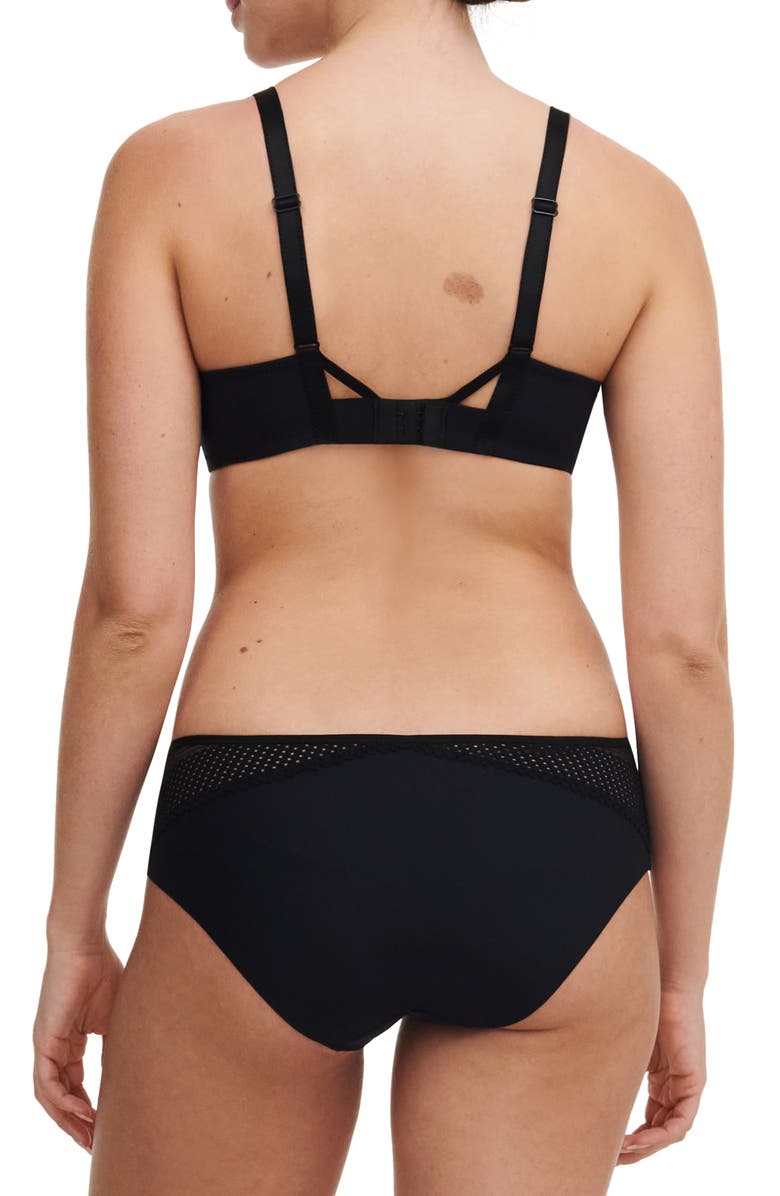 CHANTELLE PULP Lace Trim Hipster Briefs, Alternate, color, Black