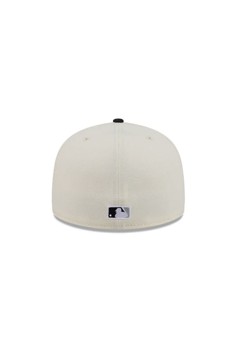 Men's New Era  Cream/Black Chicago White Sox Bullpen Cart 59FIFTY Fitted Hat, Alternate, color, Cream