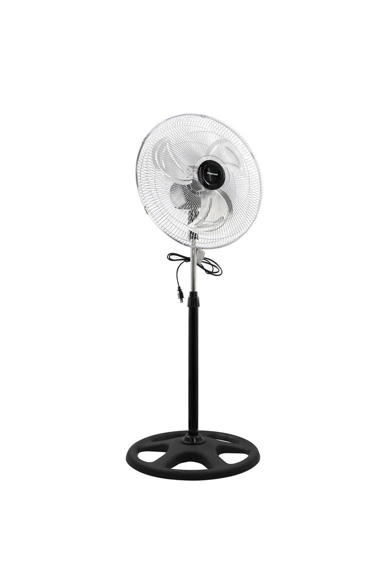 18 Inch Chrome Hi-Speed Industrial Standing Fan, Main, color, Black