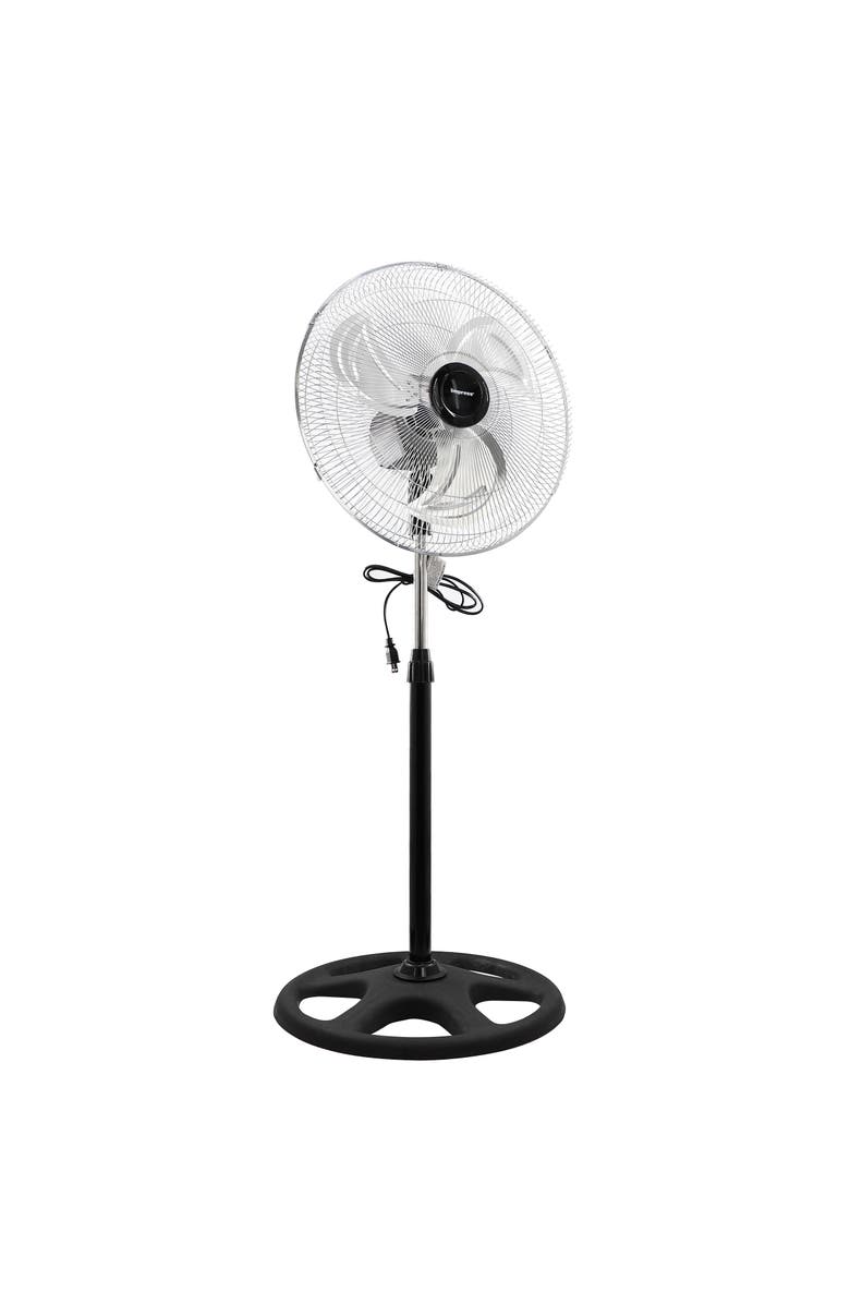 Impress 18 Inch 2-in-1 Chrome Hi-Speed Industrial Fan, Main, color, Black
