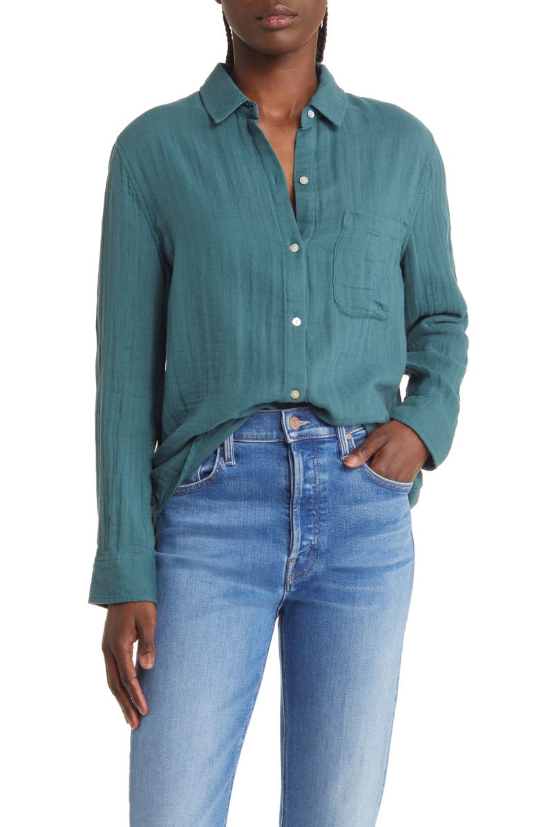 Rails Ellis Organic Cotton Button-Up Shirt, Main, color,