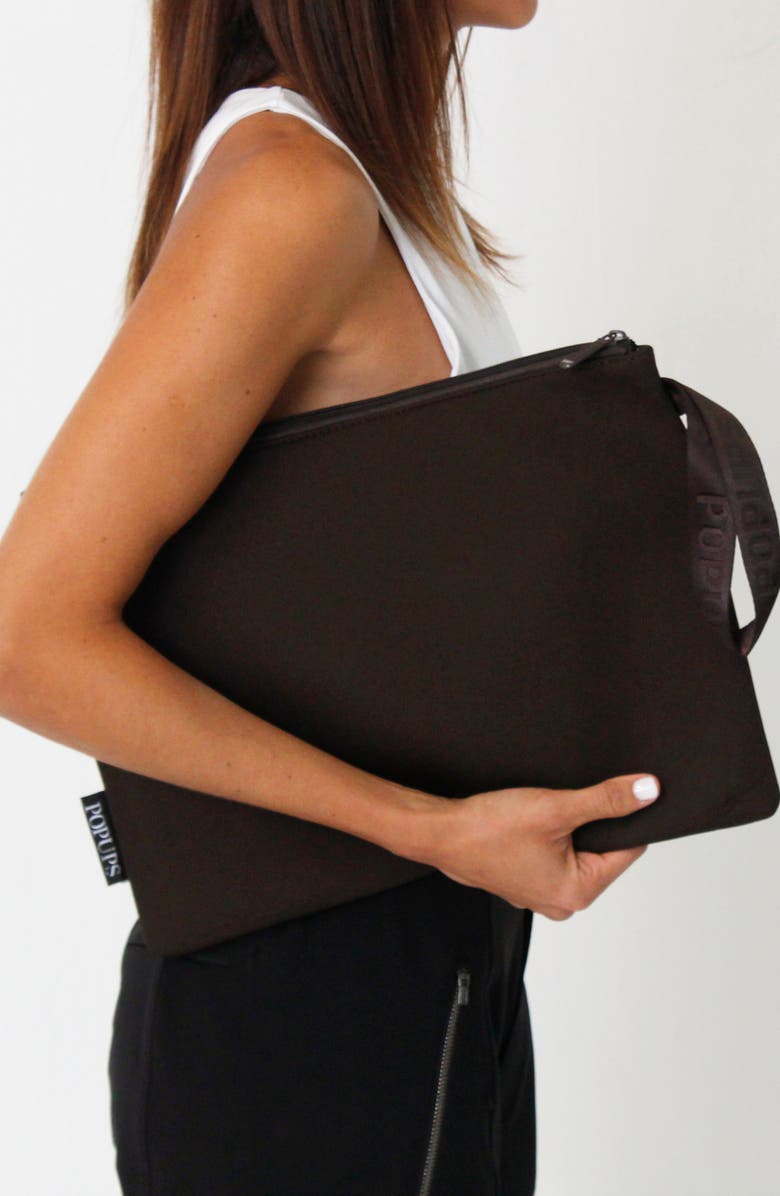 POP UPS BRAND Water Resistant Laptop Sleeve, Alternate, color, Brown