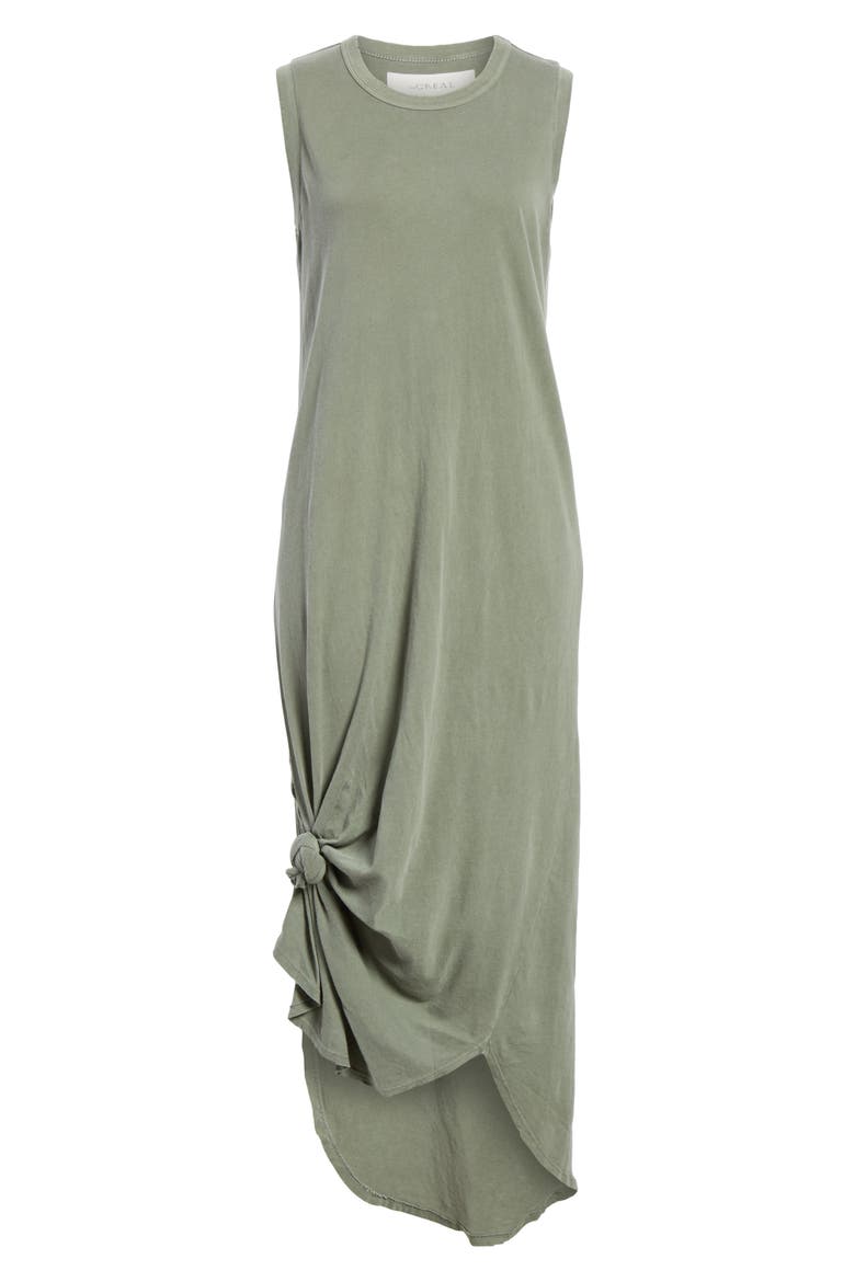 Knotted Muscle Tank Dress, Alternate, color, ARMY