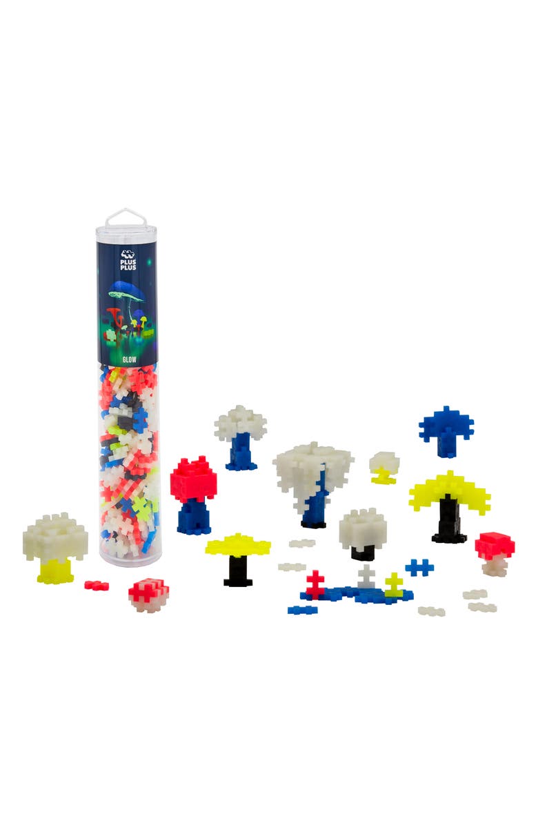 Plus-Plus USA 240-Piece Glow Block Set, Alternate, color, Multi Colored