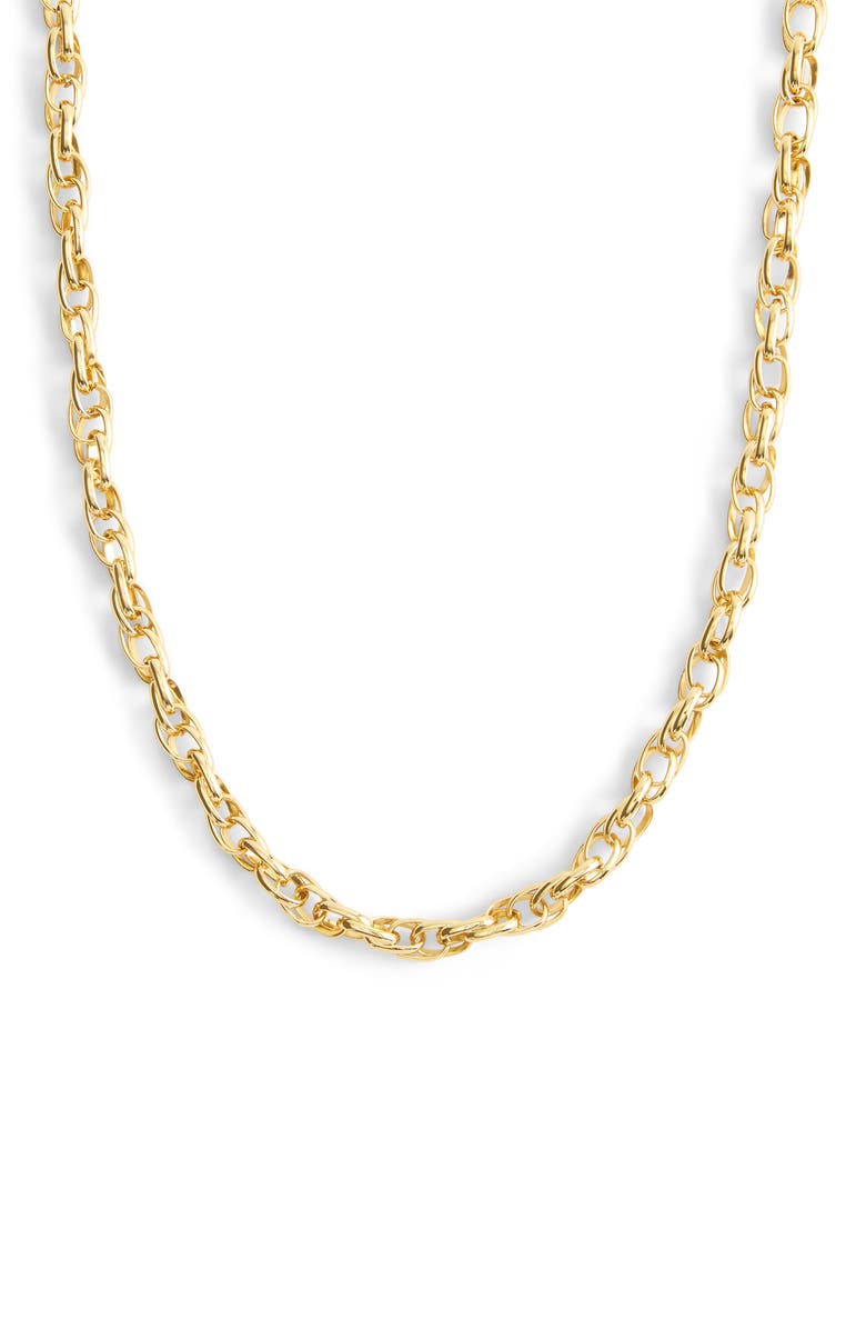 COACH Brushed Link Collar Necklace, Alternate, color, 