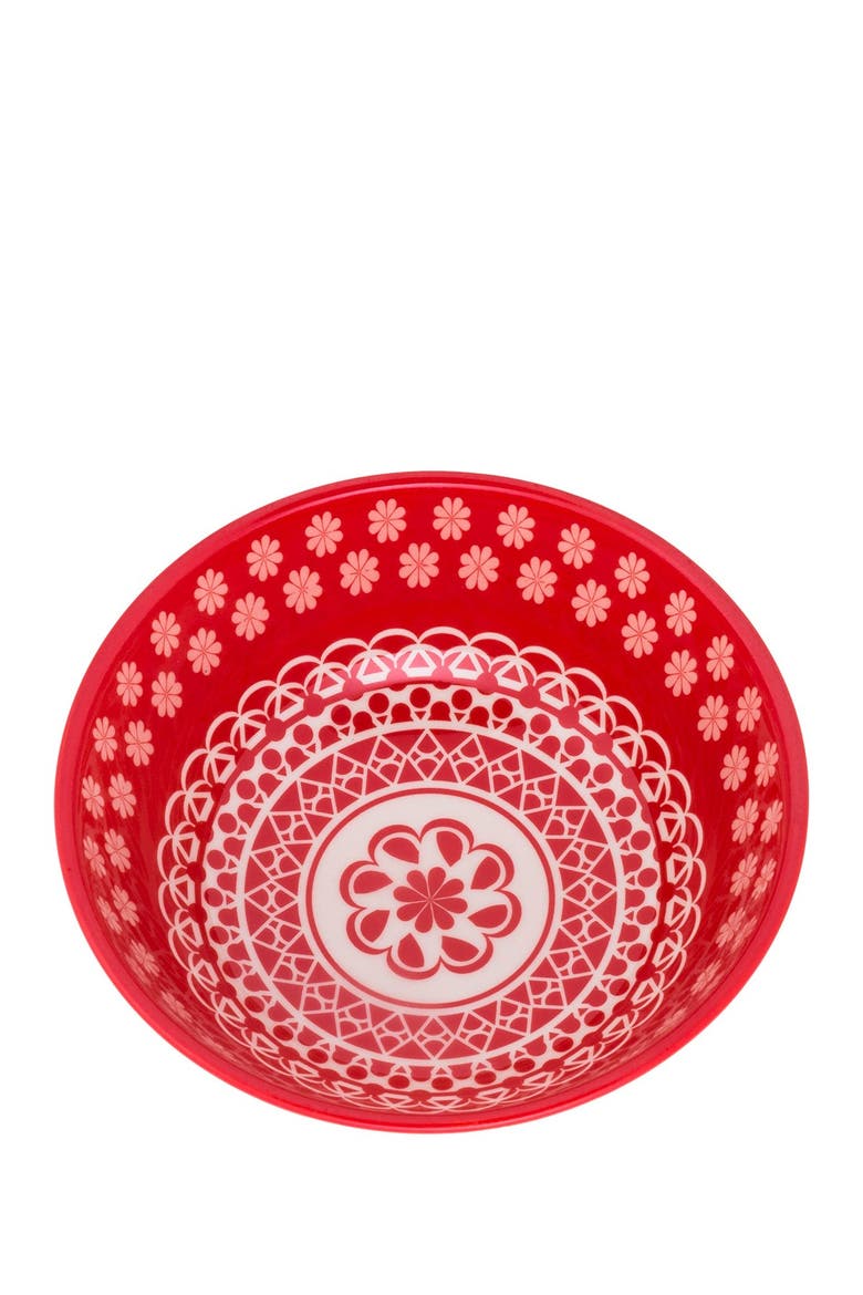 MANHATTAN COMFORT Full Bowl 6 Large Dinner 20.29 oz. Soup Bowls - Red ...