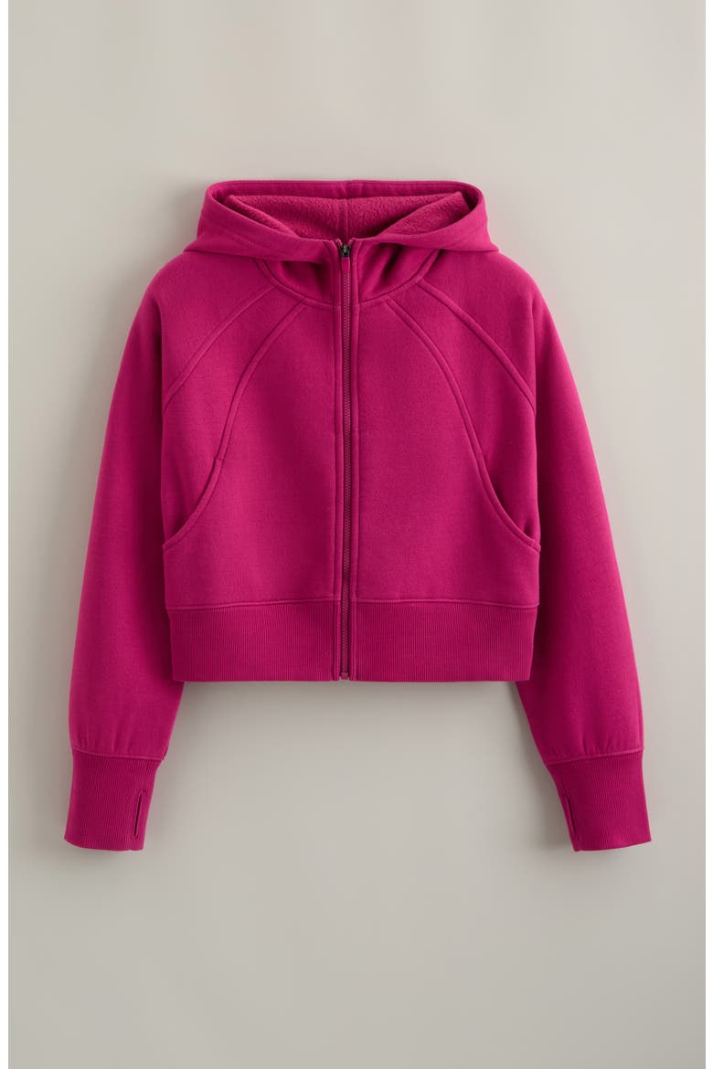 Kids' Cloud Fleece Full Zip Hoodie, Main, color, PINK PLUMIER