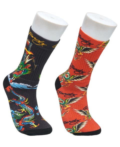 Dragon 360 Print Full Cushion Crew Sock 2-Pack