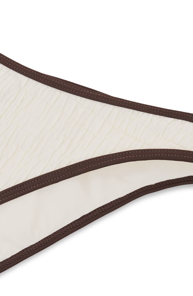Reiss Johannah High Cut Bikini Bottoms, Alternate, color, Ivory/ Chocolate