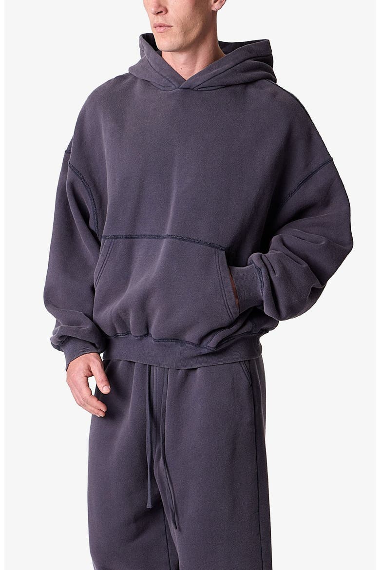 Cotton Pullover Hoodie, Alternate, color, WASHED BLACK