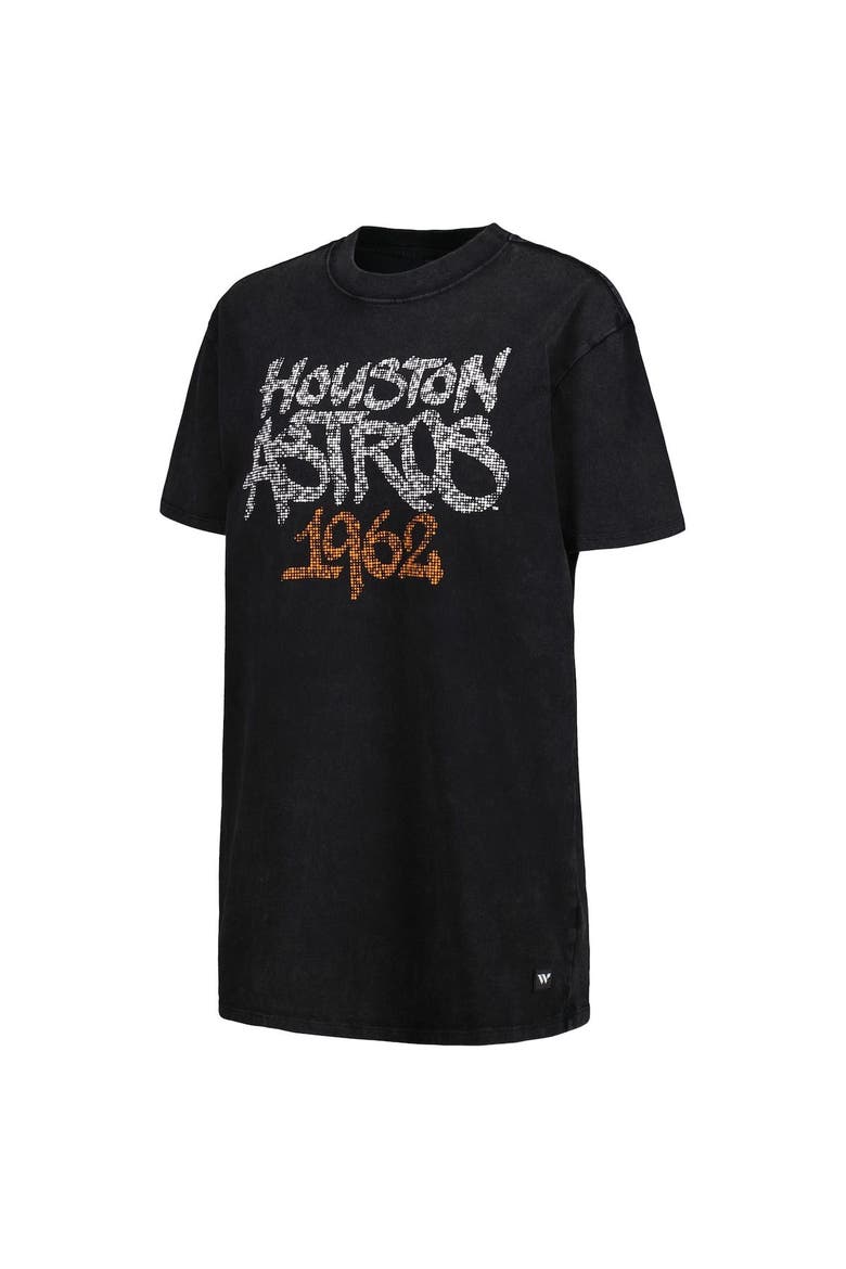 Women's The Wild Collective Black Houston Astros T-Shirt Dress, Alternate, color, Black