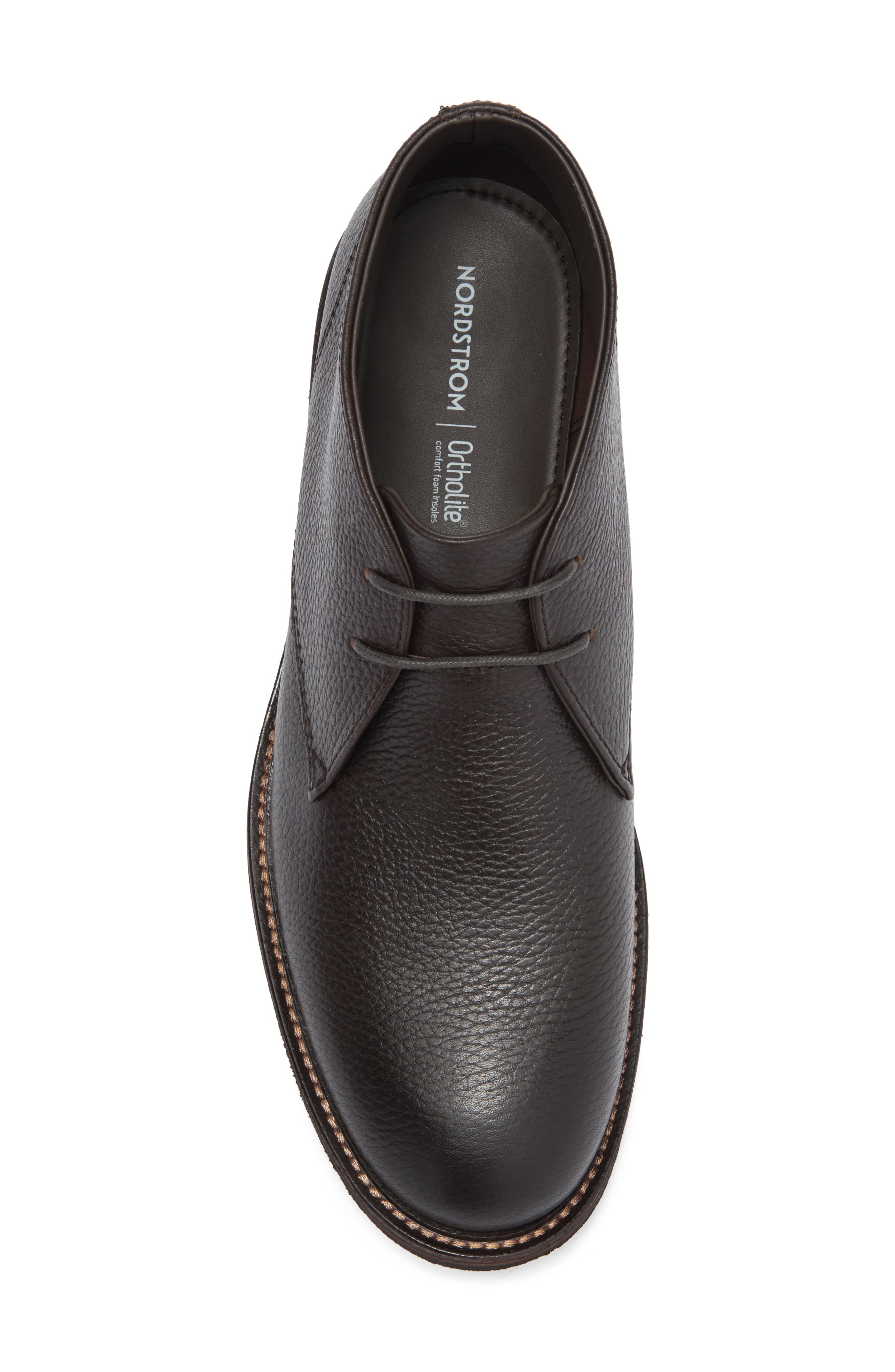 Nordstrom Payton Mini Lug Pebbled Leather Chukka Boot, Alternate, color, Brown Dark