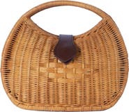 Jelavu Artemiss Rattan Half Moon Clutch