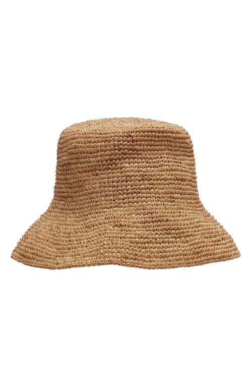 Vitamin A® Tulum Straw Bucket Hat in Caramel at Nordstrom, Size Medium/large