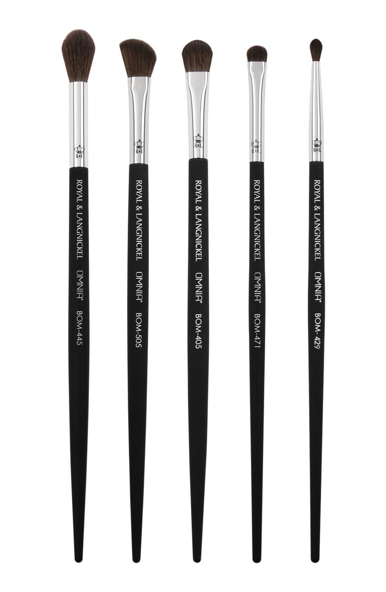 OMNIA Brush Pro Blending 5pc Makeup Brush Set, Main, color, Black