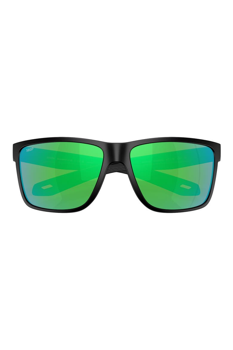 Broadbill II XL 62mm Sunglasses, Alternate, color, MATTE BLACK / GREEN MIRROR 580P