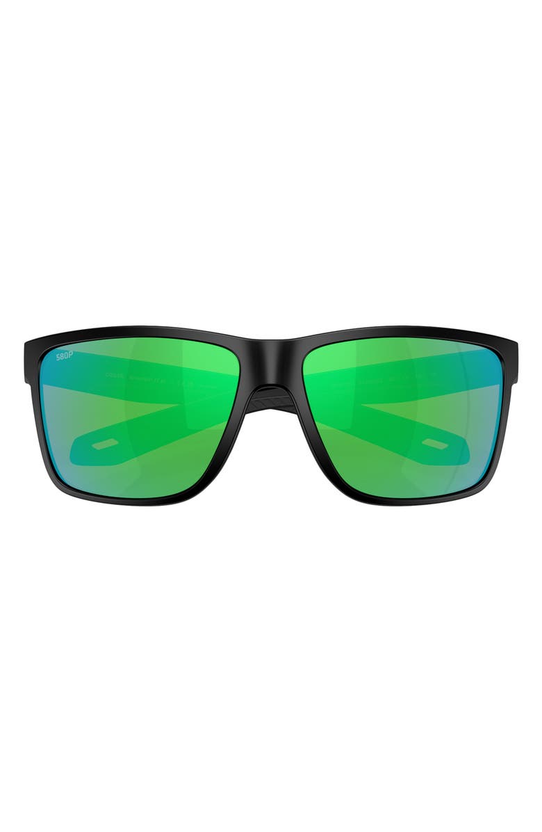 Costa Del Mar Broadbill II XL 62mm Sunglasses, Alternate, color, Matte Black / Green Mirror 580P