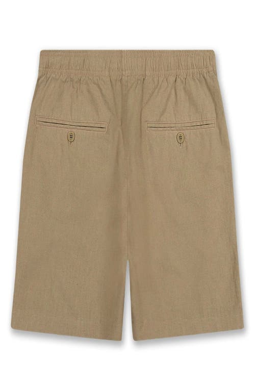 Goodlife Essential Slim Fit Linen & Cotton Shorts In Timber